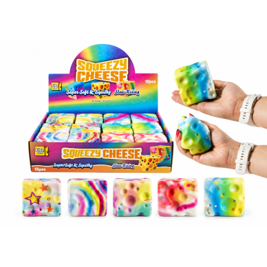 Kidz fun squishy slow rising žaislas įvairiaspalvis Sūris 5 cm Kidz fun squishy slow rising žaislas įvairiaspalvis Sūris 5 cm