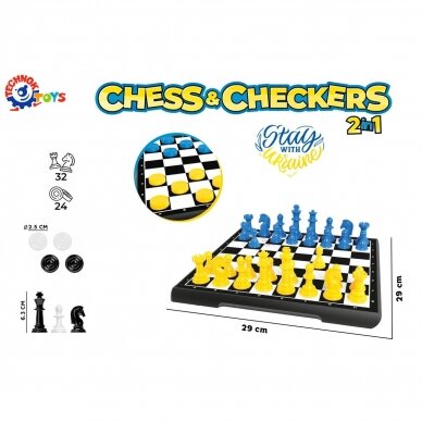 Technok Stalo žaidimas Šachmatai ir šaškės 1
