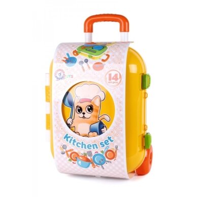 Technok virtuvėlės rinkinys lagamine 34.5 cm Technok virtuvėlės rinkinys lagamine 34.5 cm